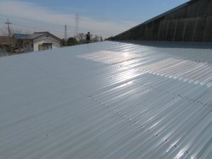 野田市目吹工場　波型スレート屋根カバー工法工事　完了9